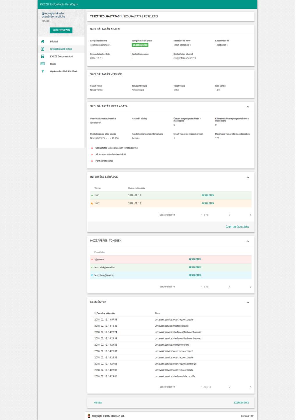 IdomSoft Zrt. v1.0.0, 2018-06-15 KKSZB Szolgáltatás Katalógus (SZK) Ábra 12.