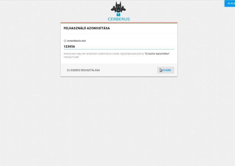 Ehhez a mobil eszközére lesz szüksége, amelyen a FreeOTP alkalmazást kell elindítania és meg kell érintenie a korábban felvitt KKSZB jelű elemet, az így