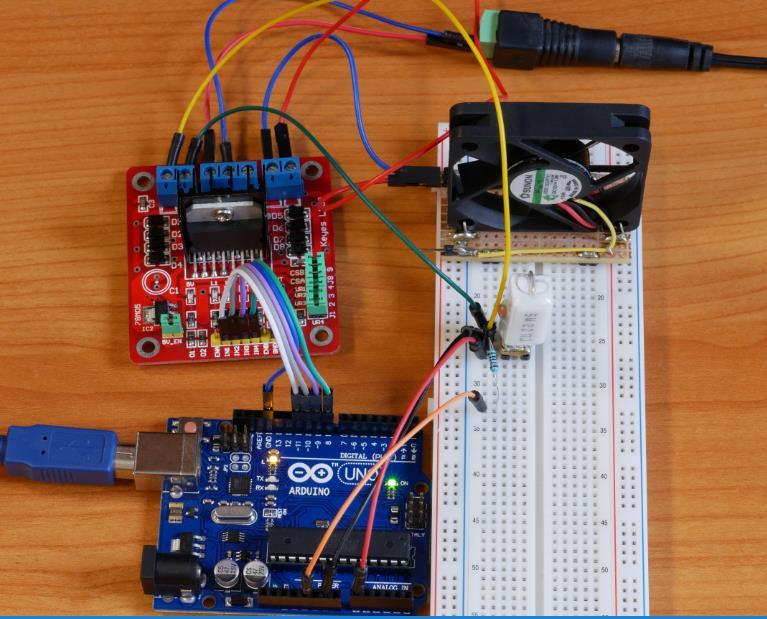 Az Arduino egy meghajtó áramkör segítségével tudja ki-, bekapcsolni a fűtést és a hűtést is. 8.