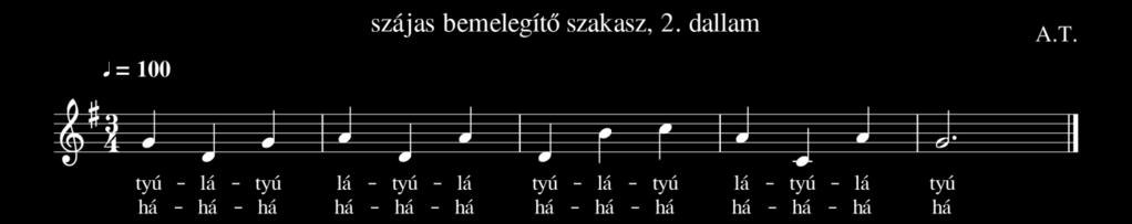 szájas bemelegítő, és