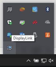 4. Az USB-dokkoló megjelenítő bemutatása 2 A megjelenítő vezérlése A DisplayLink szoftver teljes telepítését követően megjelenik egy ikon a