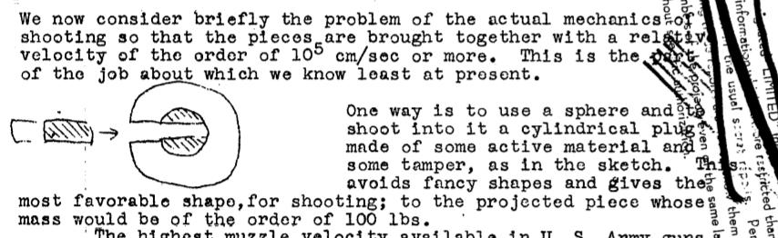 Manhattan Project 1943 áprilisában induló katonai célú kutatás, célja a bevethető, maghasadáson alapuló bomba létrehozása Plutónium ágyú