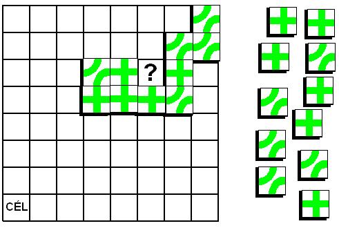 CÉL A SAROK! ( ismertebben: fekete sarok ) A Trax-ból ismert, de egyszínű és közösen használt elemekkel játsszák, 8x8-as táblán.