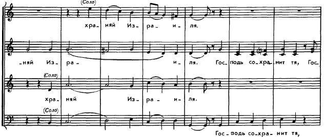 Bortnyanszkij kóruskoncertjei 31. kottapélda Bortnyanszkij: 24. koncert 2.