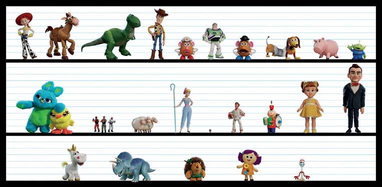 A bejáratnál Woody és Buzz, A hihetetlen család tagjai és a Verdák szereplői fogadnak életnagyságú változatban, egy feltűnő vitrinben pedig a Pixar összes fontosabb díja foglal helyet, köztük kilenc
