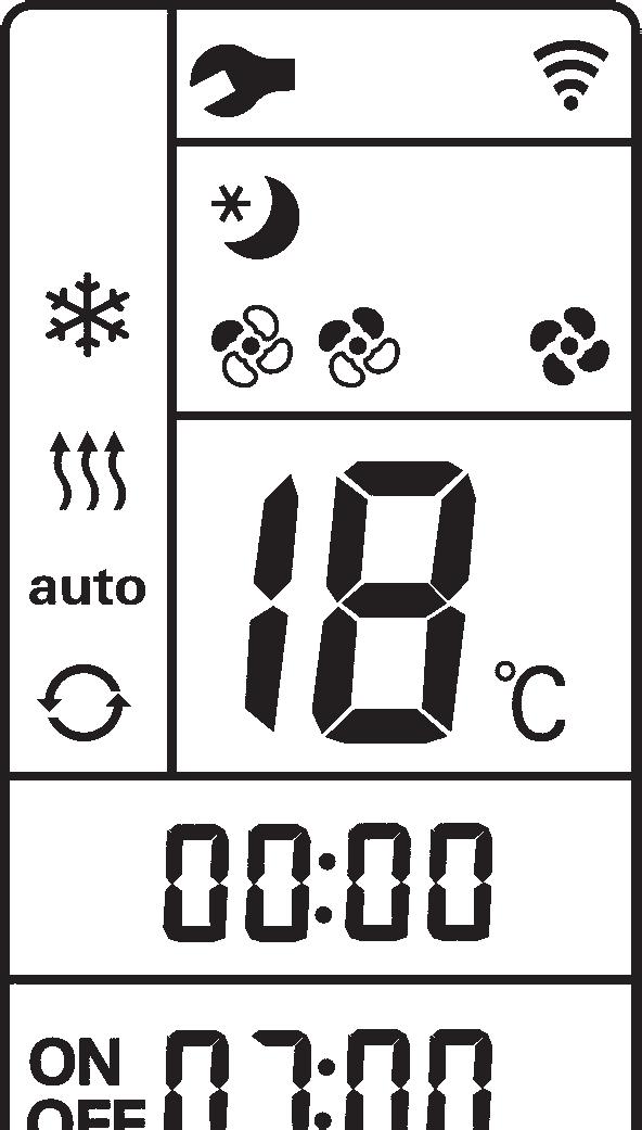 Hőmérséklet-választó gombok 16 31 C 1 C-os lépések Időbeállítás A pontos idő és az időzítő beállítása Resend Újabb adatátvitel * Hangulatvilágítás A