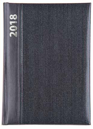 B/5 napi agenda 5x2 mm, napi beosztás, fehér papíron egy színnel nyomva, oldal szakszöveg, 36 oldal napló, oldal ábécémutató, színes térképpel, szombat, vasárnap külön oldalon műbőr keménytábla,