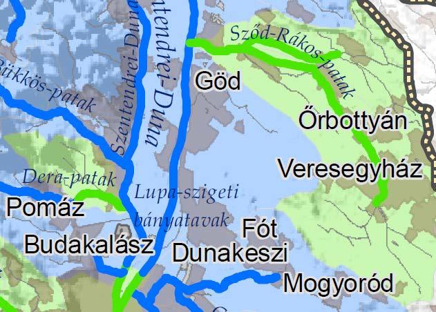 Bővítési terület Vízfolyás víztestek kategóriái (Vízgyűjtő-gazdálkodási Terv) A bővítési