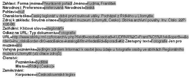 rity formátumát használja, ebből indult ki, illetve ezt bővítette ki a Múzeumi Besorolási Adatbázis a próbaüzem során. Az MBA által alkalmazott XML alapú csereformátum a CIDOC CRM-re épül. 2.