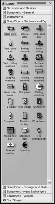 újrafelhasználhatók a grafikai nézetek esetében: b Visio 2002 Professional könyvtárak. b Telemecanique automatizálási termékkönyvtár.