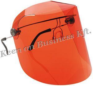 LABOR ARCVÉDŐ 60667-668 páramentes, 1 mm vastag, thermoform acetát látómező jó vegyszerálló tulajdonságokkal nagyon könnyű (95 g), 90 - ban felhajtható, védőmaszk fölött