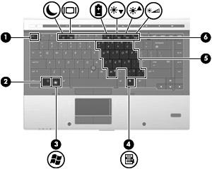 Részegység Leírás (4) QuickWeb gomb Ha a számítógép kikapcsolt állapotban van, a gomb megnyomásával megnyitja a QuickWeb alkalmazást.