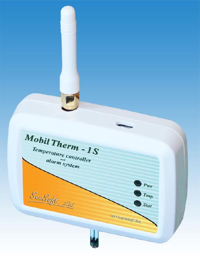 MobilTherm 1S Általános célú GSM thermosztát, távhőmérő, és hőfokriasztó modul A MobilTherm-1S általános célú távhőmérésre, távjelzésre és távműködtetésre kifejlesztett ipari GSM alapú hőfokjelző és