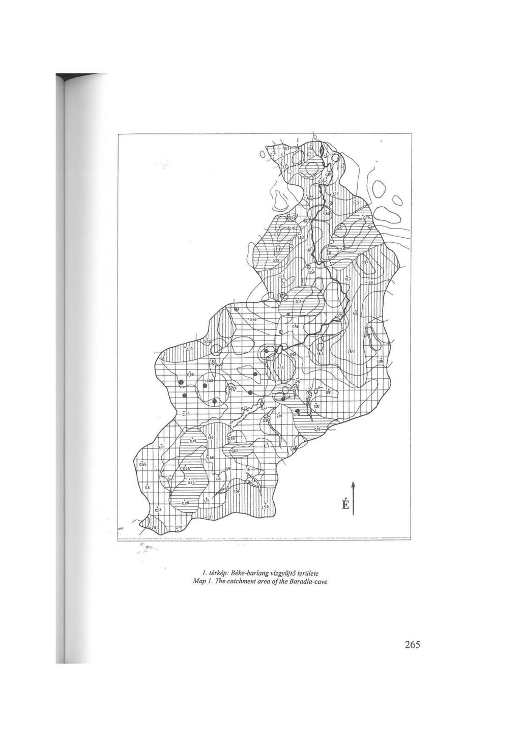 l. térkép: Béke-barlang vízgyújtó területe Map