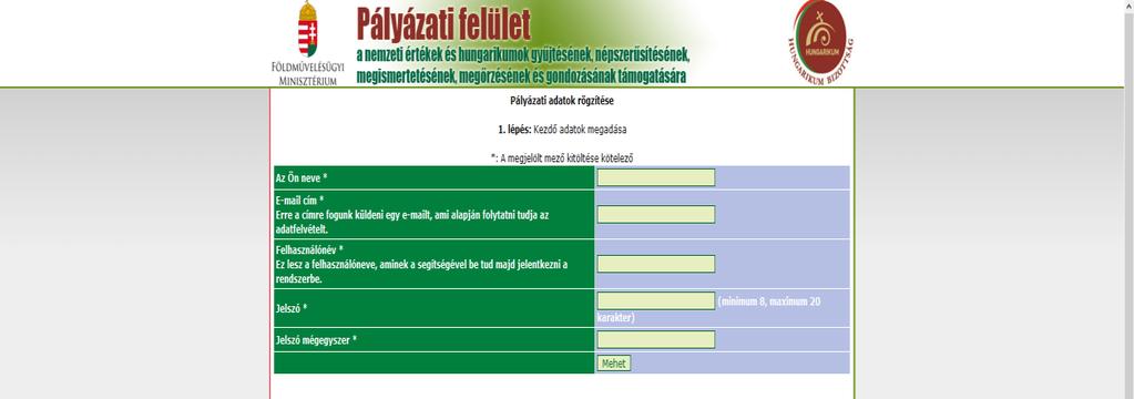 hu 2 Regisztráció Kattintsunk az adatrögzítés