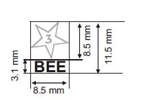 ) Label design (i) Dimension: (a) Dimension of the label to be affixed on wrapper: (b) Dimension of the label to be stamped on the