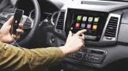 7 colos TFT LCD-kijelző Korszerű információs és szórakoztató rendszer A Musso Grand információs és szórakoztató rendszere az Apple CarPlay és Google Android Auto megoldásokat