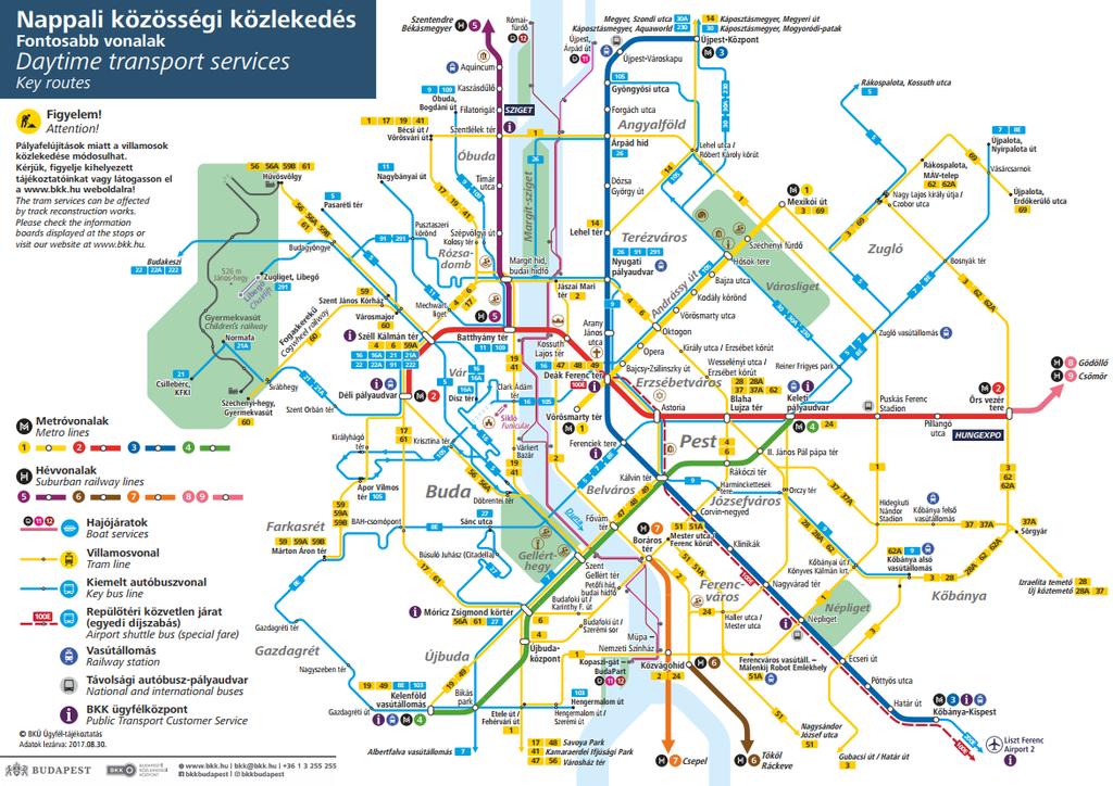 Közlekedésszervezés számokban Hálózathossz, viszonylatok száma, csúcsidei járműkiadás Autóbusz: Trolibusz: Villamos: Metró: Hajó: 893 km 223 viszonylat