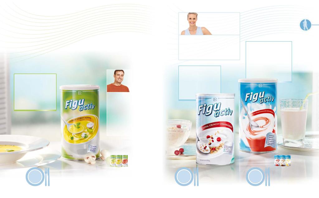 26 ALAKFORMÁLÁS 27 Változatos és egészséges: Figuactiv étkezések A sóstól a gyümölcsös ízekig: a különböző ízekben kapható Figuactiv termékek biztosítják a mindennapi szükséges tápanyagot.