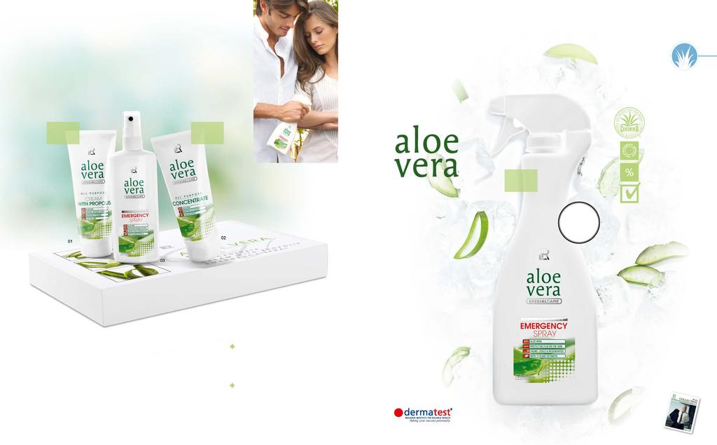 46 ALOE VERA ÁPOLÁS 47 A specialisták: SOS ápolás az aloe vera erejével Rendkívül magas aloe vera tartalom Bevált receptúrák Sokoldalú tehetség: Az aloe vera és tizenkétféle növényi kivonat ereje 79