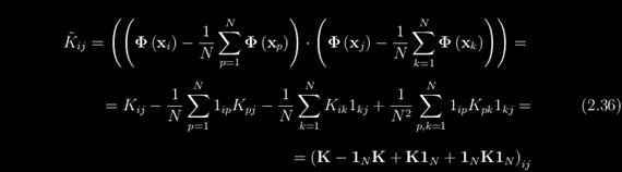 találunk, ahol a bemeneti vektorok dimenziója. Kernel PCA-nál maximum nemnulla sajátértéket kaphatunk, ahol a mintapontok száma. 2.6.1.