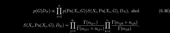 Bayes-háló struktúra poszteriorja a következő szorzat formájában adódik Ezt Bayesian Dirichlet pontszámnak nevezik, és ha az kezdeti hiperparaméterek kielégítik a feltételeit a tételnek (amely egy
