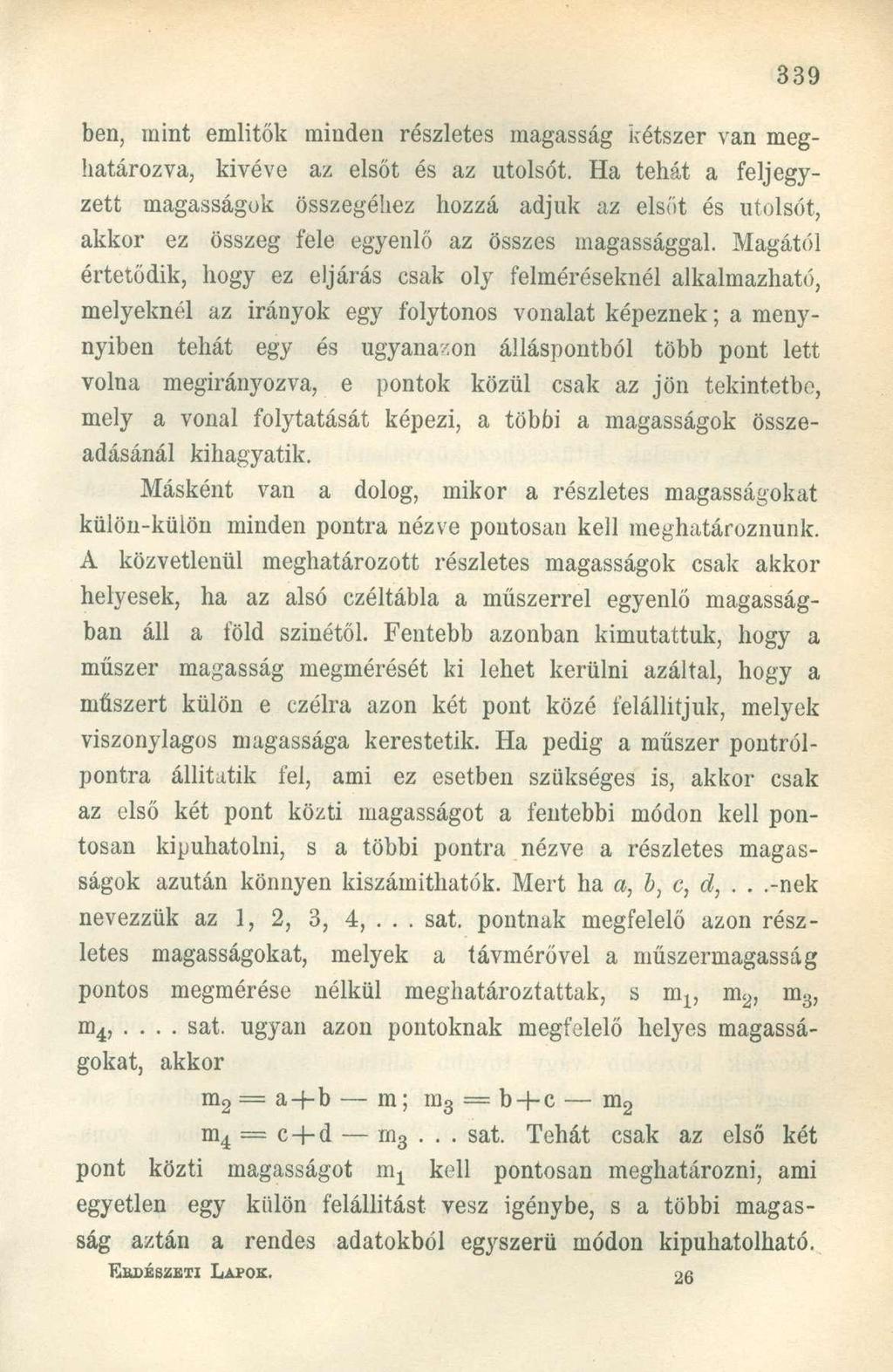 ben, mint emiitők minden részletes magasság kétszer van meghatározva, kivéve az elsőt és az utolsót.