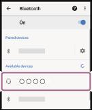 Hangos útmutatás hallható: Bluetooth connected (Bluetooth csatlakoztatva). Tipp A fenti eljárás csak példa. A további részleteket az Android-okostelefon mellékelt kezelési útmutatója tartalmazza.