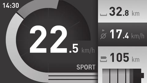 Ha a Nyon fel van szerelve az ebike-ra, akkor a bekapcsolás után a Ride (Utazás) üzemmód jelenik meg. Ha a Nyon nincs felszerelve az ebike-ra, a Dashboard (Műszerfal) üzemmód kerül kijelzésre.