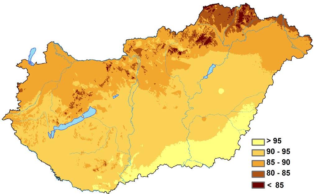 Az előbbi esetében a normál 41%-a, míg az utóbbi esetében az 1981 2010-es sokévi átlag 84%-a adódott. Összességében 22%-kal hullott kevesebb csapadék országos átlagban a szokásosnál az ősz során.