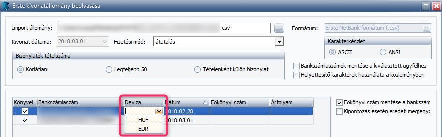 Ha a Könyvel oszlopra jobb egérgombbal rákattintunk, akkor van lehetőség Inverz kijelölésre (Ctrl+I), vagy amennyiben mégis mindent szeretnénk lekönyveltetni akkor egy Mindent kijelöl (Ctrl+T)