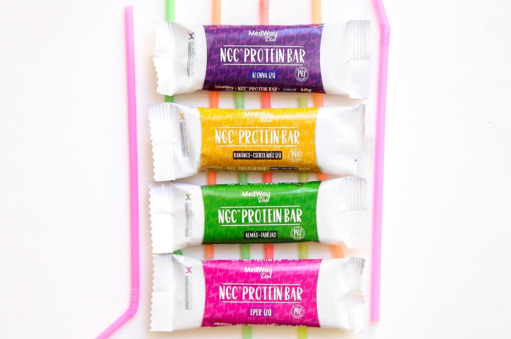 MedWay Diet Protein Bar + A MedWay Diet protein szelet tartalmazza az NGC formulát, így annak minden előnyét, emellett kitűnő fehérje és szénhidrátforrás.