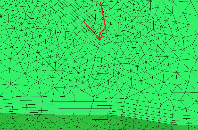 AFM mesh gap (the contour
