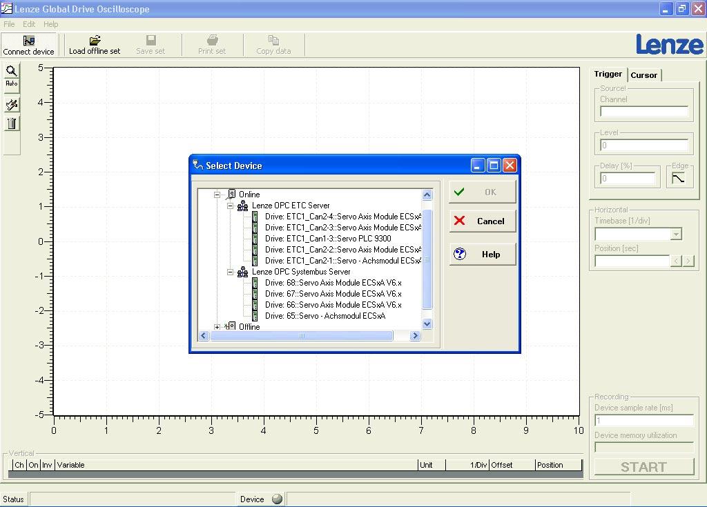 9 Diagnostics Diagnostics with Global Drive Oscilloscope (GDO) Diagnostics with GDO 9.2.2 Diagnostics with GDO 1. Connect axis module to the PC/laptop.