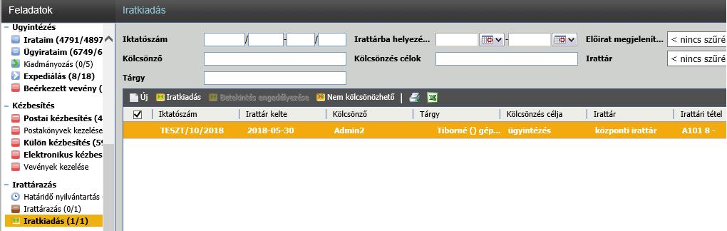kezdeményezhetjük. A funkciógomb lenyomására felugró ablak megegyezik a 3.