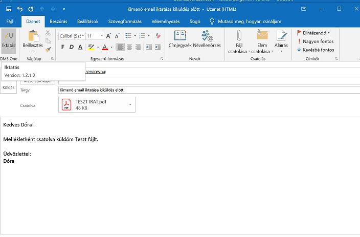 A levelező rendszerben kattintsunk az Új email gombra és adjuk meg a levél címzettjét, tárgyát.