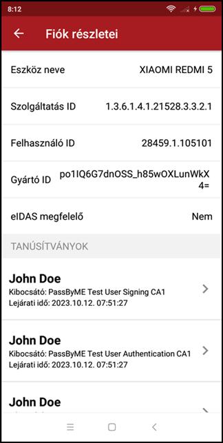 Milyen információkat tekinthetek meg a fiókomról? 7.3. Fiók részletei A Fiók részletei menüben a Budapest Bank BusinessID fiókjához tartozó felhasználói adatokat találja meg.