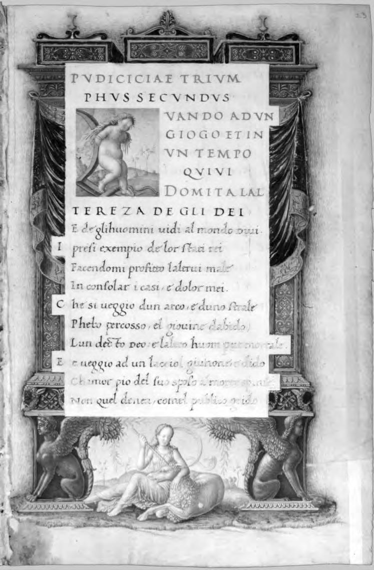 EGY CORVINA TÖRTÉNETE 6. Francesco Petrarca: Trionfo della Castità.