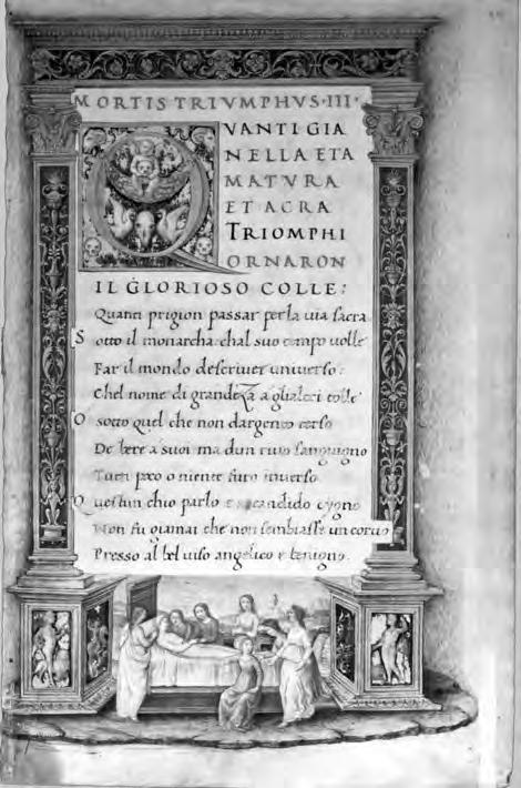 EGY CORVINA TÖRTÉNETE 8. Francesco Petrarca: Trionfo della Morte. Miniátor: Gherardo di Giovanni, Róma (?), 1488 k. Baltimore, The Walters Art Museum, Ms. W.755, fol. 30r 9.