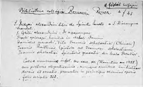 EGY CORVINA TÖRTÉNETE 23. Rómer Flóris: A Didymus-corvina elveszett katalóguscédulájának másolata, 1869 Budapest, Országos Széchényi Könyvtár, Fol. Hung. 1110/I, fol. 325r 24.