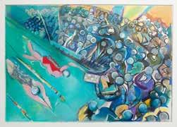 Moderator pasztell, papír / pastel on paper 70 x 100 cm Jelezve a hátoldalon / Signed on the backside