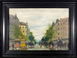 OTMAR Párizsi esti utcakép Street view of Paris at night 47,7 x 68