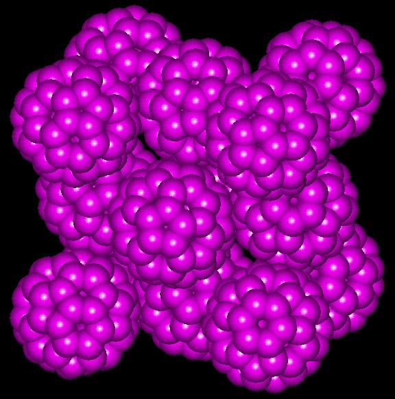 A C 60 KRISTÁLYSZERKEZETE Fm3m, a=14.