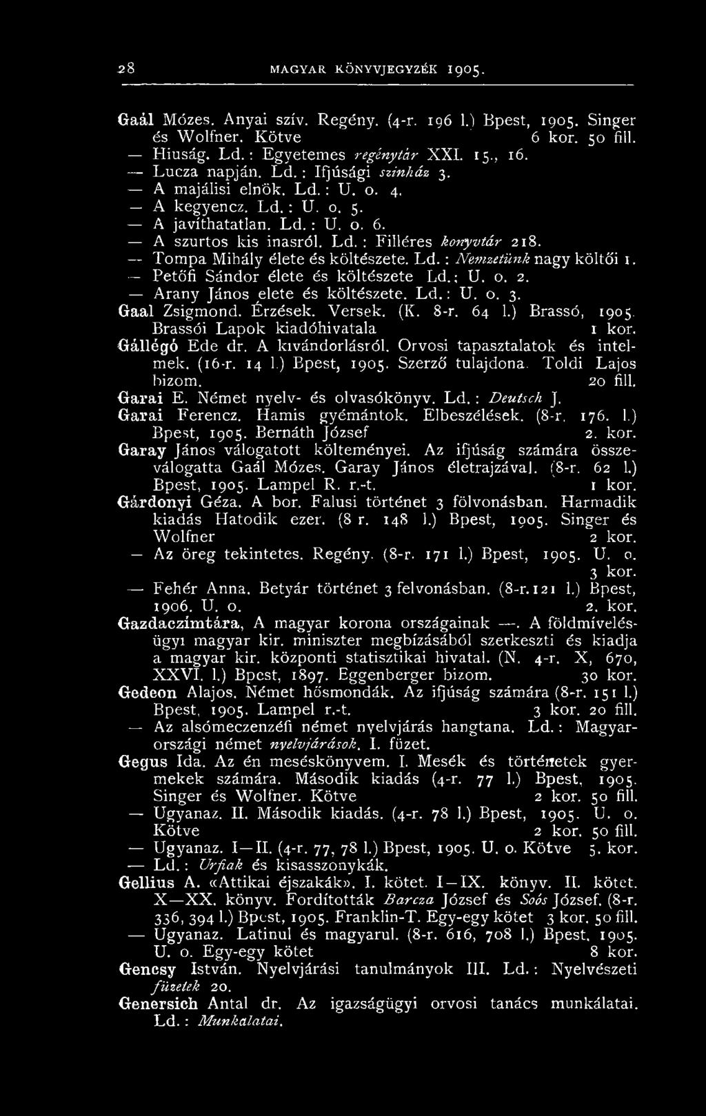 1905-ben megjelent magyar könyvek. - PDF Free Download