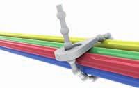 Gömb-gyöngyös kábelkötegelők BT KÁBELKÖTEGELŐK ÉS KÖTÖZŐK A kialakítás egyszerűvé teszi a fel- és leszerelést A kötegelő kialakítása megakadályozza a lecsúszást Használható "Gyöngyös kábelkötegelő