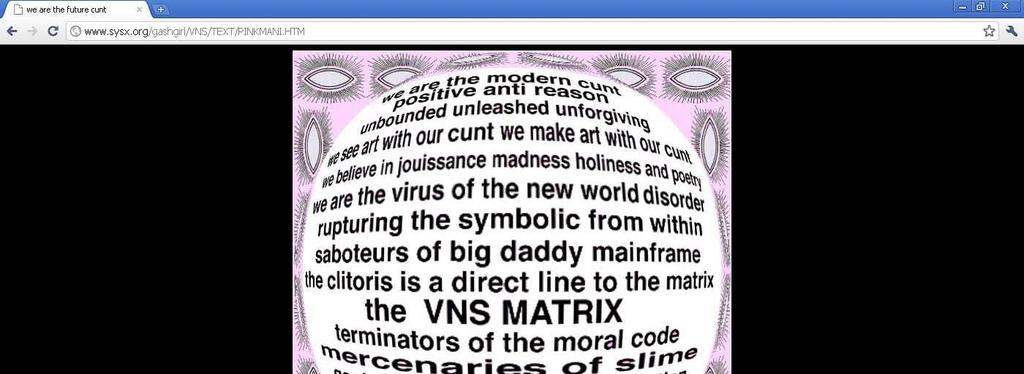 VNS MATRIX: Cyberfeminist