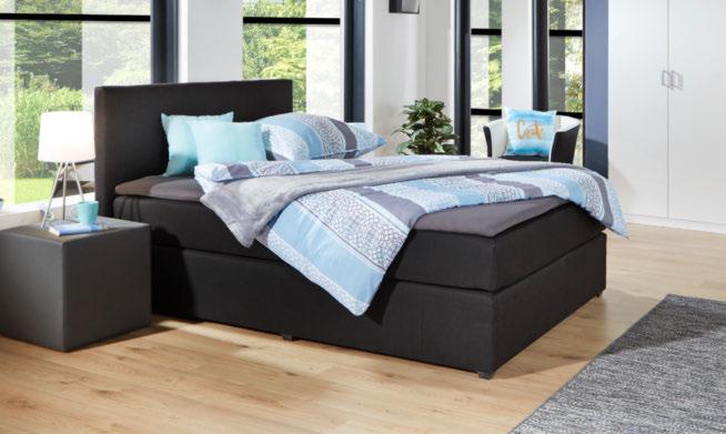 ,- ** TOLÓJTÓS SZKRÉNY BOXSPRING-ÁGY, antracit színű, táskarugósmatrac H/H3, ágyneműtartóval, az ágyneműtartó oldalt nyílik,