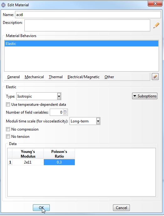 Az ekkor megjelenő Create Section ablakban az alábbi beállításokat végezzük el: Nevezzük el a keresztmetszetet: A Name: után írjuk be, hogy kör