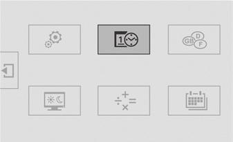 F A nyilakkal válassza ki a DISPLAY CONFIGURATION funkciót.