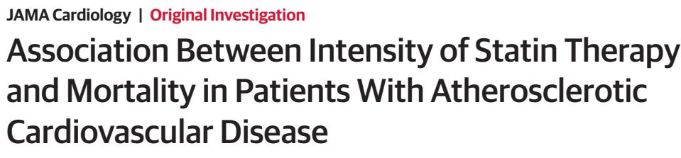 Patients treated with maximal doses of high-intensity statins had lower mortality (hazard ratio, 0.90; 95% CI, 0.87-0.